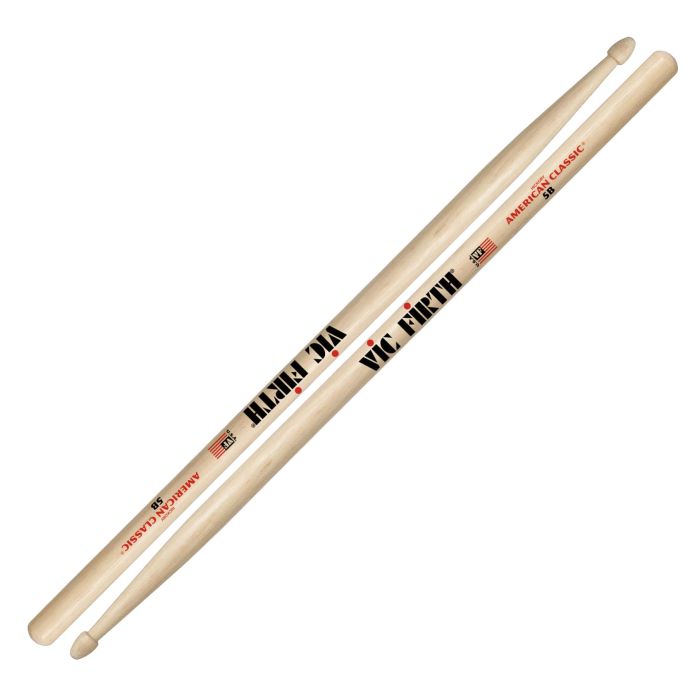 Bacchette Vic Firth American Classic 5B Hickory Punta Legno Goccia main product photo