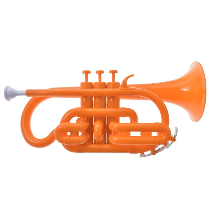 Cornetta plastica ZO con bocchino e borsa ARANCIO main product photo