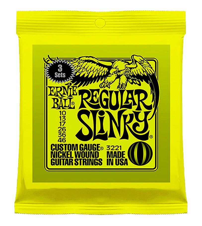 5 Confezioni Di Corde Ernie Ball 2722 Hybrid Slinky Cobalto 9-46 Per Chitarra Elettrica