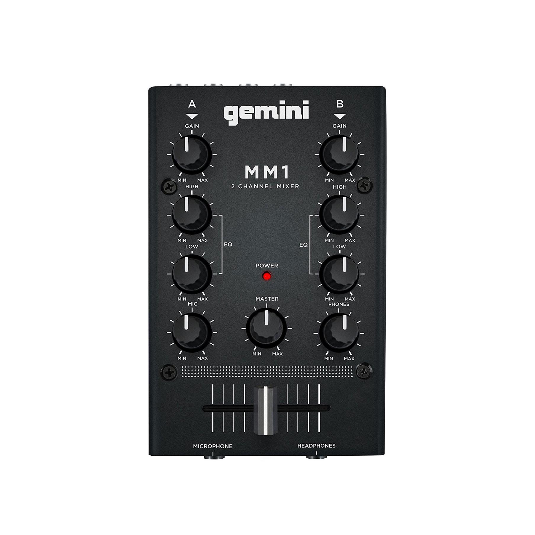 Gemini MM1 mixer per dj color nero con 2 canali da 6,5"
