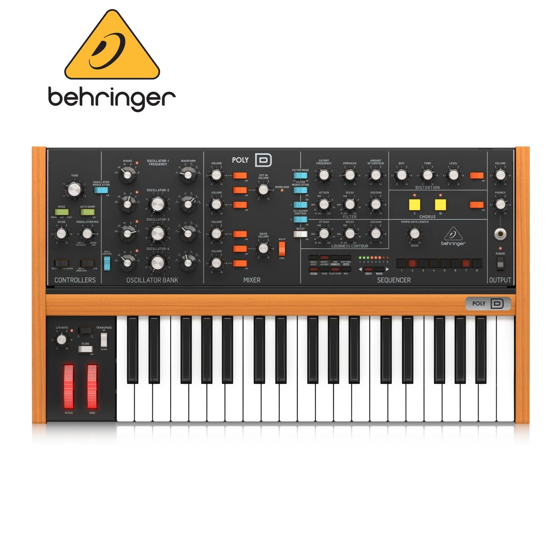 BEHRINGER POLY D SINTETIZZATORE ANALOGICO POLIFONICO 37 TASTI A 4 VOCI