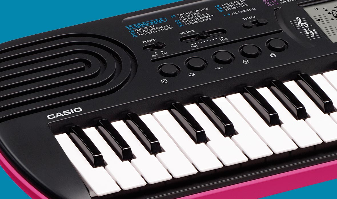 Nero//Rosa Casio SA-78 Mini Tastiera polifonica ad 8 Voci e 44 tasti